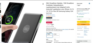INIU Draadloze Oplader voor €14,44