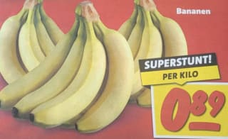 1 kilo bananen voor 89 eurocent