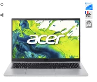 Ordinateur portable Acer Aspire Go 15 AG15-72P 15.6" Intel Core 5 120U 16GB à 599,40€