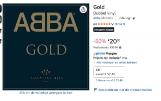 ABBA Gold (2LP) voor €20 bij AMazon