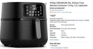 Philips Airfryer Connected 5000 Series - HD9285/96 voor €143,45 bij Amazon