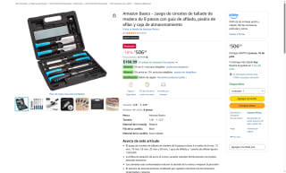 Juego de Cinceles de Tallado de Madera 8 pzas por $507 | Amazon