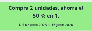Compra 2 unidades, Ahorra el 50% en 1 en Amazon.