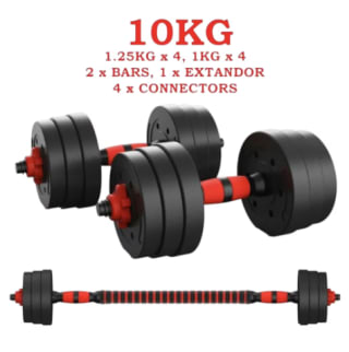 Juego De Mancuernas Ajustables 2 en 1, con barras, Multifución 10KG por 13.82€