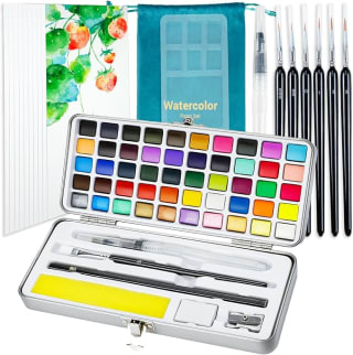 Kit de acuarela portátil de 50 colores con pincel y papel de acuarela por 12.23€