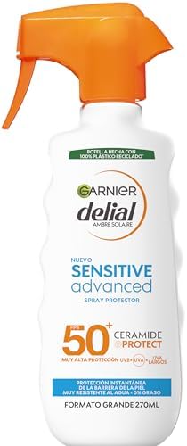 3 botes GARNIER Delial Sensitive Protector Solar Spray SPF 50+ 270ml por 24.42€
