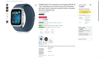 Smartwatch HUAWEI Watch D2 por $3,399 | Amazon (NU)