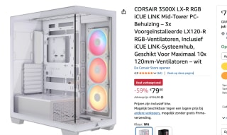 Corsair 3500X LX-R RGB iCUE LINK White - Midtowermodel voor €79 bij Amazon
