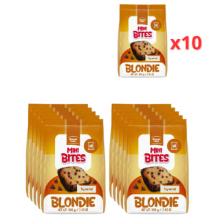 Mini Bites Blondie pastel con chispas de chocolate 10 x 200g pòr 7.99€