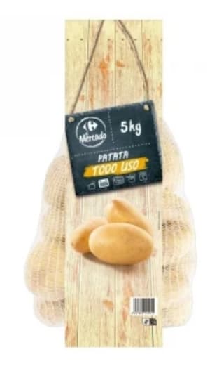 Patata lavada 5Kg por 0.69€ kg en Carrefour