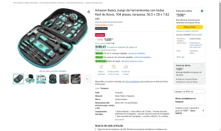 Juego Herramientas 104 Pzs por $508 | Oferta Amazon