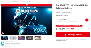 EA SPORTS Madden NFL 26 Edición Deluxe por $400 | Nintendo eShop