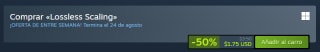 Lossless Scaling por $44 en Steam