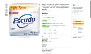 Jabón Corporal Neutro 3 pzas por $35 | Amazon