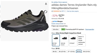 Adidas Terrex Anylander Hikingsschoenen voor €47,99 dmv code bij Amazon