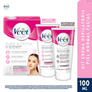 VEET Crema Depilatoria Kit Facial Piel Normal $6.299 OFERTA INTERNET en Salcobrand.cl
