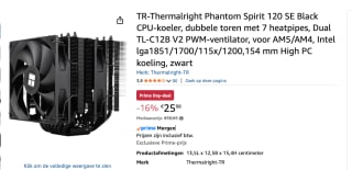 Thermalright Koeler Phantom Spirit 120 SE voor €25,98 bij Amazon
