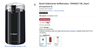 Bosch TSM6A013B - Koffiemolen voor €16,99 bij Amazon
