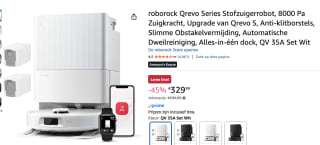 Roborock QV 35A robotstofzuiger oor €329,99 bij Amazon
