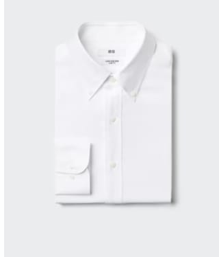 Chemise sans repassage coupe slim, Col boutonné à 29,90€