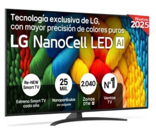 TV LG 65NANO81A6A 65" (165,1 cm), NanoCell, 4K UHD, 60 Hz, Smart TV, HDR, Dolby Digit