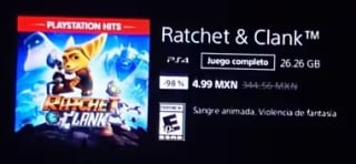 Ratchet & Clank (PS4 y PS5) por $6 en PlayStation Store