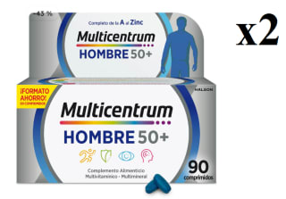 2 x Multicentrum Hombre 50+ 90 Comprimidos por 39.98€
