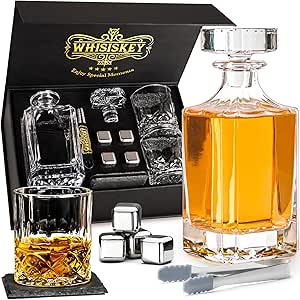 Decantador de Whisky Jarra de whisky 700ml Set de Regalo por 19.95€