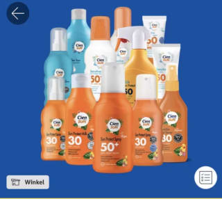 33% korting op alle Cien zonbescherming bij de Lidl