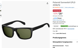 POLAROID Zonnebril voor €28,73 bij Amazon