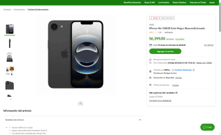 iPhone 16E 128GB Reacondicionado $5,631 | Bodega Aurrera (BBVA o NU)