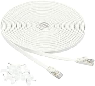 Amazon Basics Cat 7 Flat Ethernet Cable, 9.1 m for £3.82 at Amazon