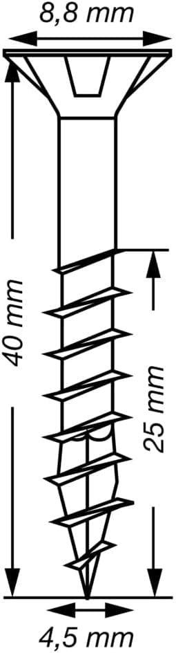 SPAX Roestvaststalen schroef (4,5 x 40 mm, 200 stuks) voor €14,99 bij Amazon