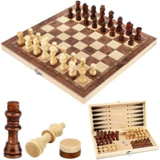 Mkitnvy jeu d'échecs 3 en 1 (29x29 cm) pour 14,56€ chez Amazon