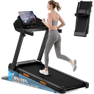 UMAY Tapis de Course Pliable Inclinable 40% (10 km/h) pour 188,61€ chez Amazon