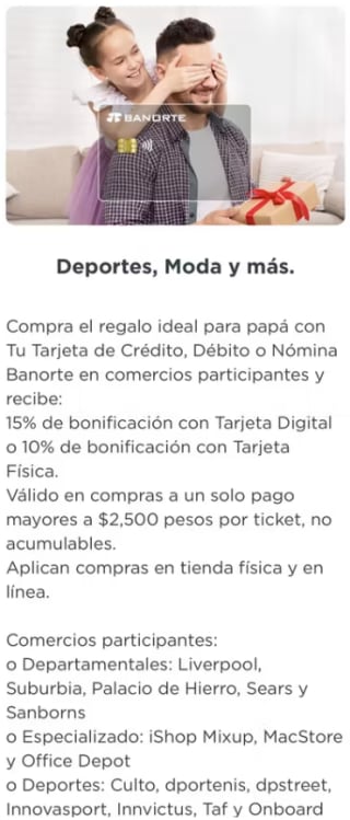 15% de Descuento en Comercios Participantes | Banorte