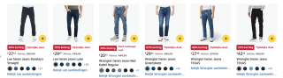 Tot 70% korting op Wrangler en Lee jeans bij Amazon