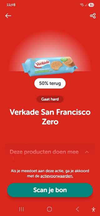 50% korting op Verkade via AH en Tikkie