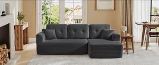 VASAGLE Sofá Esquinero, Sofá Modular 244 cm, Entrega Compacta por 295,99€