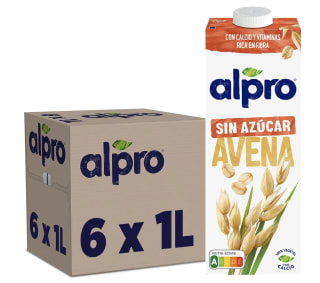 Alpro Bebida Vegetal de Avena sin Azúcar Pack de 12 x 1L por 17,91€