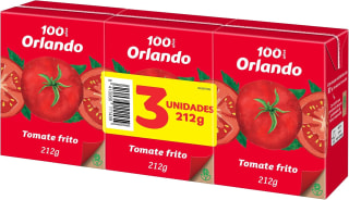 ORLANDO Tomate Frito Clásico Brik de 3 x 212 g por 1,93€