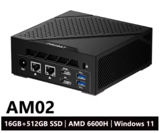 FIREBAT AM02 MINI PC AMD Ryzen 5 6600H DDR5 16GB RAM 512GB SSD WIFI6 por 202,26€