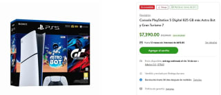 PS5 Digital 825GB + Astro Bot y Gran Turismo 7 en $5,899 | Bodega Aurrera (Santander)