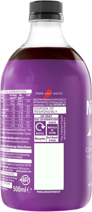 Nescafé Iced Coffee Espresso Concentrated Mocha 500ml for £2.97 at Amazon
