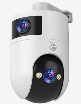JOOAN beveiligingscamera met dubbele lens voor €25,99 bij Joybuy