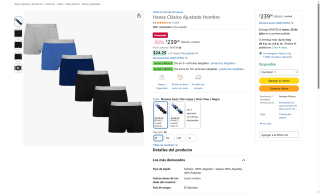 Hanes Clásico Ajustado para Hombre 6pz por $239 | Oferta Amazon