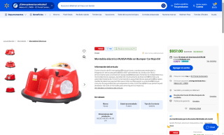 Coche Chocón Eléctrico Injusa 6V por $937 | Oferta Walmart