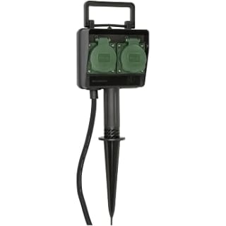 Brennenstuhl Tuincontactdoos 4-voudig op spies (10 m) voor €23,64 bij Amazon