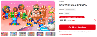 SNOW BROS. 2 SPECIAL por $209 | Nintendo USA