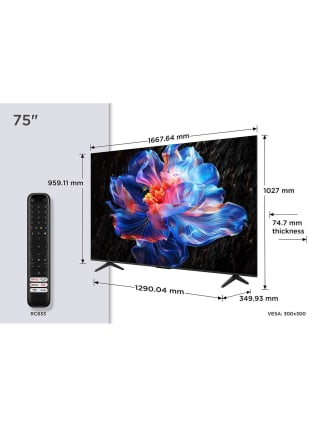 TCL 75V6C-UK (2025) 75 inch LED HDR 4K Smart TV for £449 at John Lewis
